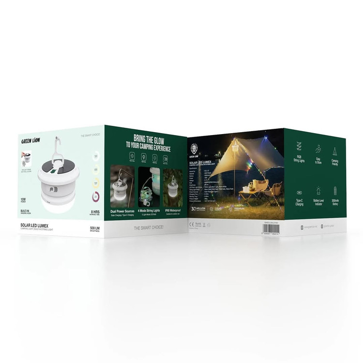 چراغ و ریسه کمپینگ خورشیدی Green Lion Solar LED Lumex